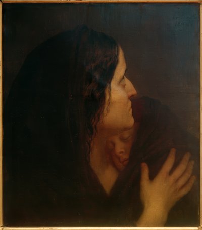 Madre e bambino da Friedrich August von Kaulbach