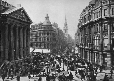 La Mansion House e Cheapside, ca. 1896 da Frith and Co