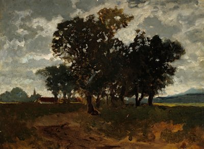 Paesaggio con gruppo di alberi da Fritz Baer