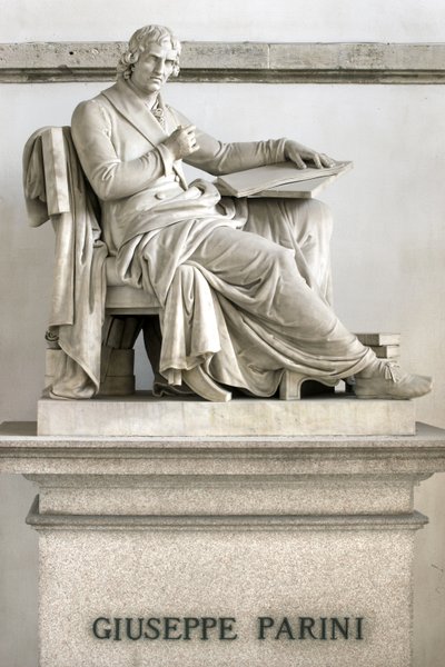 Statua di Giuseppe Parini, 1838 da Gaetano Matteo Monti