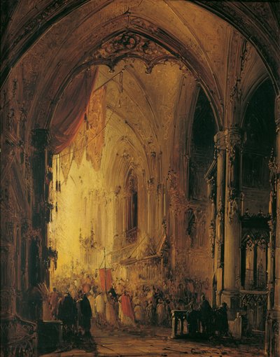 Processione in una cattedrale da Georg Gillis van Haanen