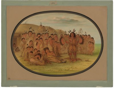 Un uomo di medicina Mandan da George Catlin