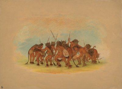 Danza del bufalo - Mandan, 1861 da George Catlin