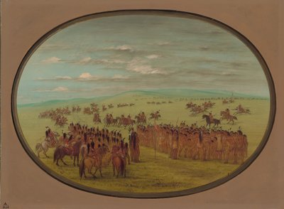 Corse di cavalli - Minatarrees da George Catlin