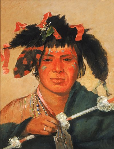 Ko-mán-i-kin-o-haw, Piccola Balena, un coraggioso, 1831 da George Catlin