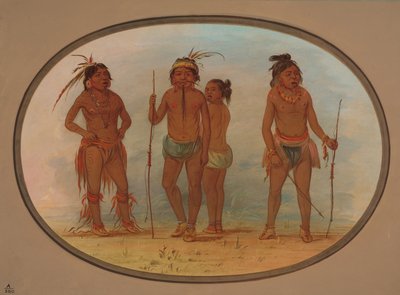 Membri della tribù Botocudo, 1854-1869 da George Catlin