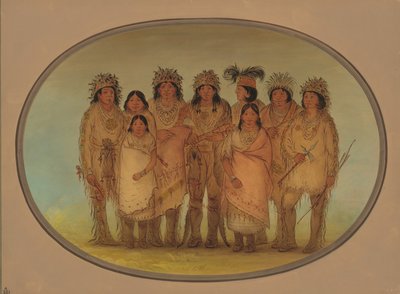 Nove Indiani Ojibbeway a Londra, 1861-1869 da George Catlin