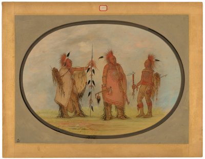 Capo Osage con Due Guerrieri da George Catlin