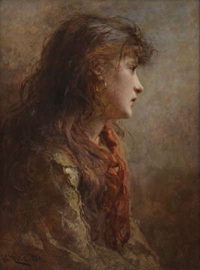 Una ragazza zingara, 1880 da George Elgar Hicks