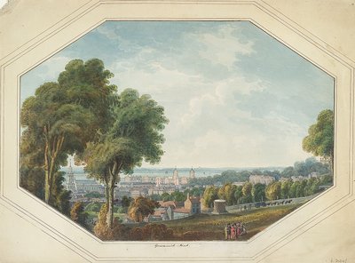 Greenwich dal punto, c.1820 da George Heriot