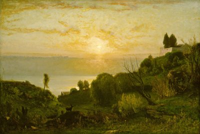 Lago Albano, tramonto da George Inness