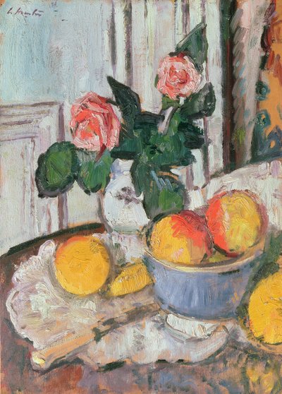 Rose e frutta da George Leslie Hunter