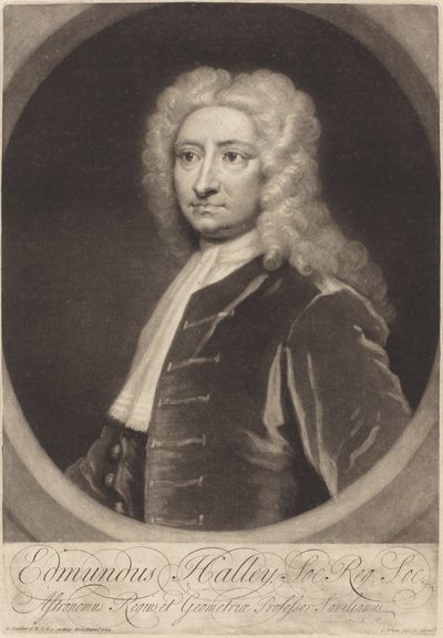 Edmund Halley da George White after Sir Godfrey Kneller