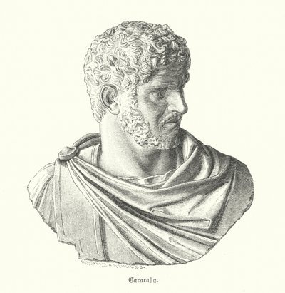 Caracalla, imperatore romano (incisione) da German School