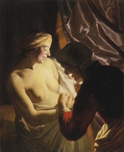 La caccia alle pulci, c. 1620 da Gerrit van Honthorst