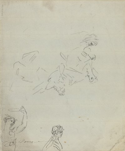 Studi di figure [verso] da Giovanni Battista Cipriani