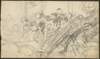 Pubblico a un Teatro Parigino I da Giovanni Boldini