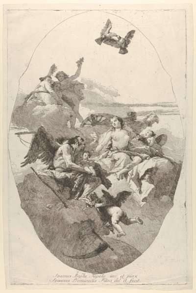 Venere che affida Cupido al Tempo da Giovanni Domenico Tiepolo