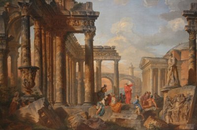 Rovine romane con un predicatore da Giovanni Paolo Panini