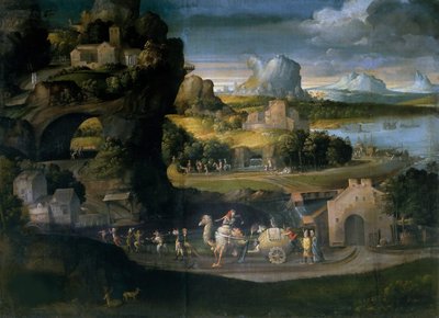 Paesaggio con maghi da Girolamo da Carpi