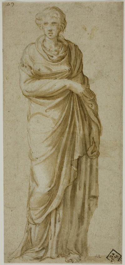 Figura Femminile Drappeggiata in Piedi da Girolamo da Carpi