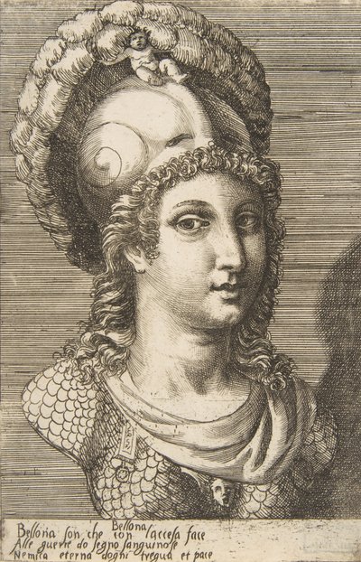 Busto di Bellona, ca. 1531-76 da Giulio Bonasone