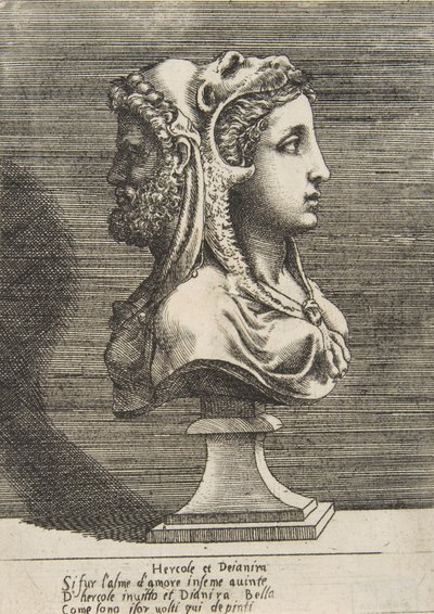 Busto di Ercole e Deianira, ca. 1531-76 da Giulio Bonasone