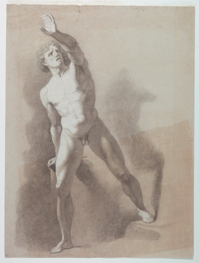 Studio accademico di un nudo maschile da Giuseppe Longhi