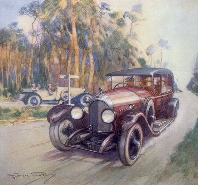 Poster pubblicitario delle auto Bentley da Gordon Crosby