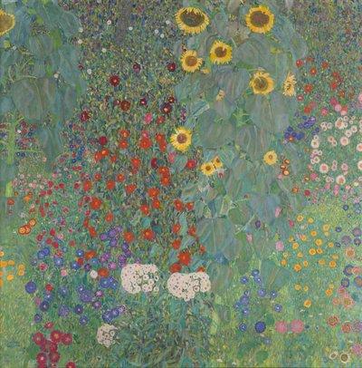 Giardino contadino con girasoli da Gustav Klimt