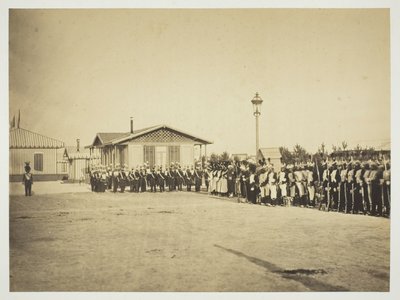 Soldati di fanteria leggera, Campo di Châlons da Gustave Le Gray