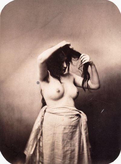 Nudo femminile in piedi, c.1855 da Gustave Le Gray