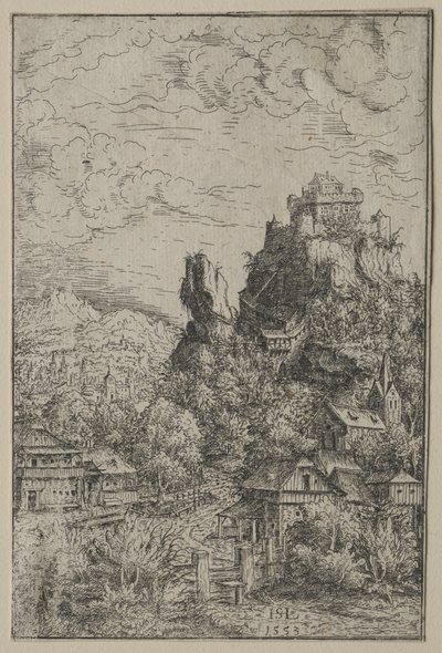 Paesaggio con castello, 1553 da Hanns Sebald Lautensack