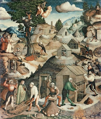 Paesaggio minerario, 1521 (dettaglio) da Hans Hesse