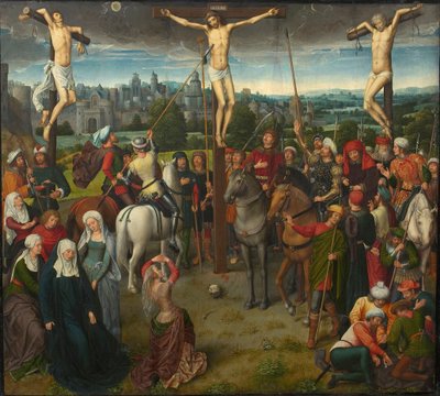 Trittico del Calvario, pannello centrale, 1480s da Hans Memling