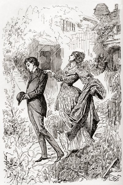 Estella e Pip nel giardino di Miss Havisham. da Harry Furniss