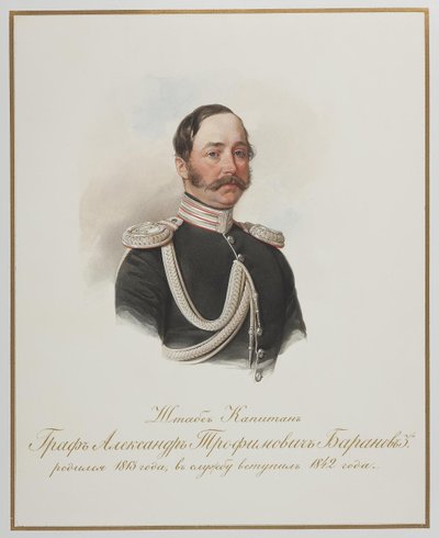 Conte Alexander Trofimovich Baranov 1813-1888 da Hau