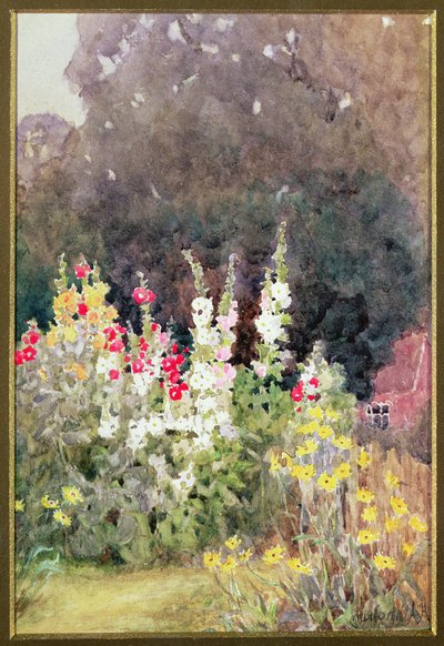 Alcea rosea da Helen Allingham