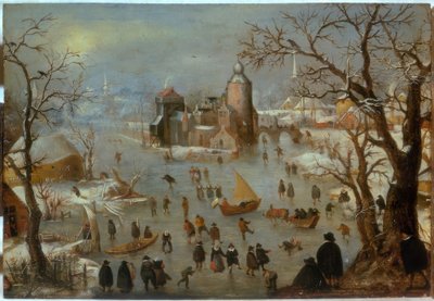 Paesaggio invernale con pattinatori da Hendrick Avercamp