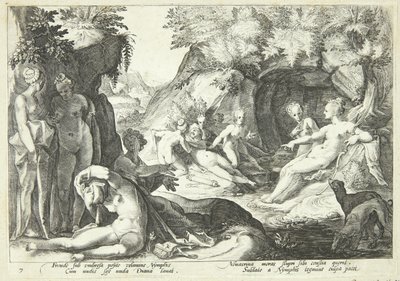 Diana scopre la gravidanza di Callisto da Hendrick Goltzius