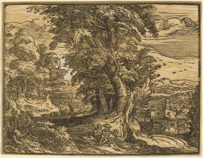 Paesaggio con coppia di pastori da Hendrik Goltzius