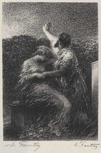 Il Mago Baldassarre e Fatime da Ignace Henri Jean Fantin Latour