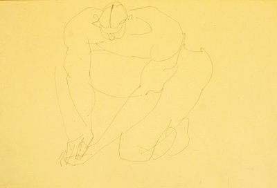 Nudo maschile inginocchiato II da Henri Gaudier Brzeska