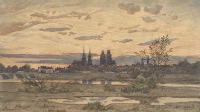 Una veduta di Moulins, ca. 1850-60 da Henri Joseph Harpignies