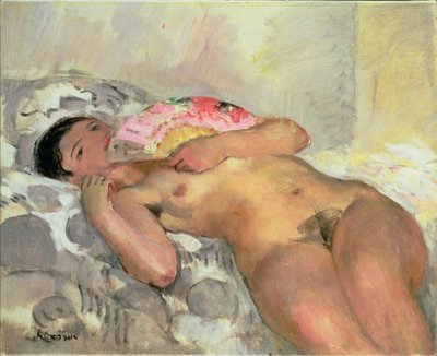 Donna nuda con ventaglio da Henri Lebasque