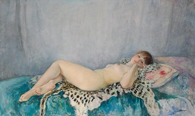 Nudo su pelle di leopardo, Le Cannet, 1926 da Henri Lebasque