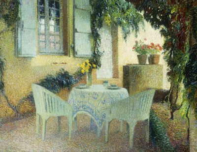 Terrazza del maniero a Marquayrol da Henri Martin