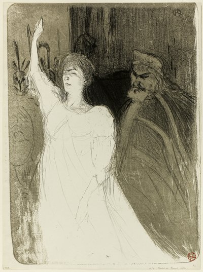 Bartet e Mounet-Sully, in Antigone da Henri de Toulouse Lautrec