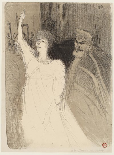 Bartet e Mounet-Sully, in Antigone da Henri de Toulouse Lautrec