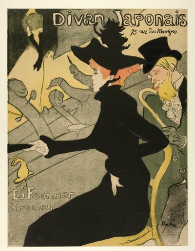 Divan Japonais, pub. 1892 da Henri de Toulouse Lautrec